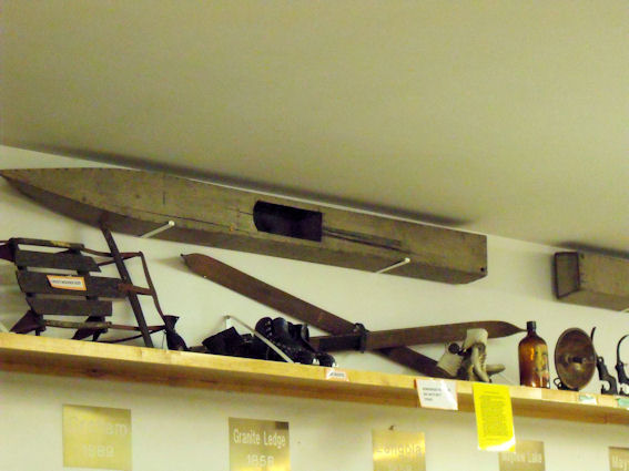 Possibly the only extant pair of bog shoes in the world at the Benton County Historical Society