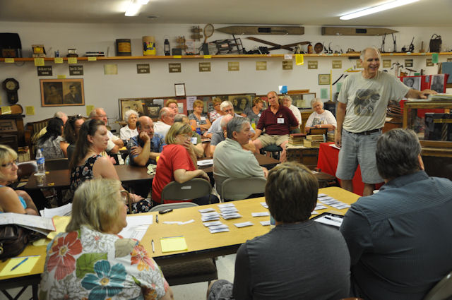 Fred Joesting gives a presentation to the family group at BCHS 22 Jul 2011