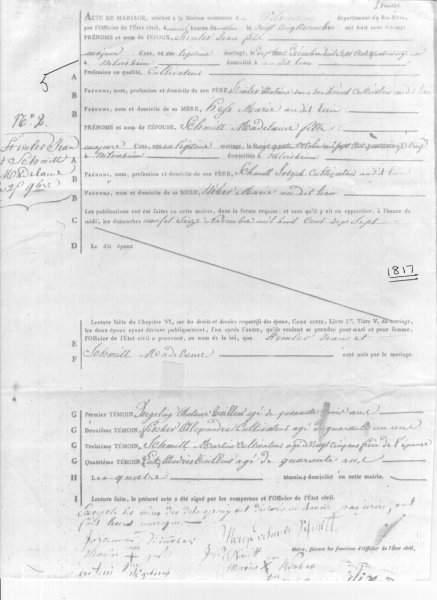 Marriage record of Mary Magdelena Schmitt and Johann Stimmler.