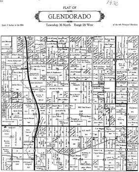 Click here to go to full-size version of this Map of Glendorado Township, 1930.