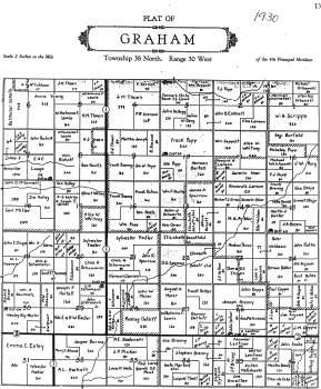 Click here to go to full-size version of this Map of Graham Township, 1930.