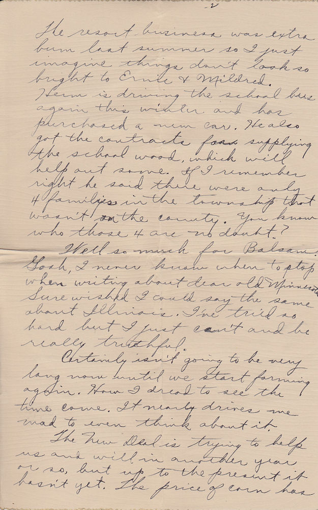 Second page of letter from George Kampa to his sister, Frances Windhurst, dated Jan. 16, 1934
