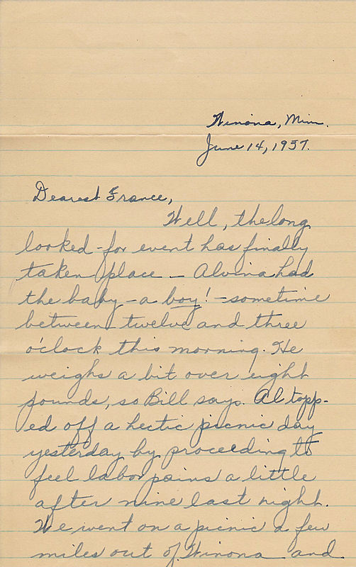 First page of letter from Louise Kampa to Mrs. G. F. Windhurst, dated June 14, 1937