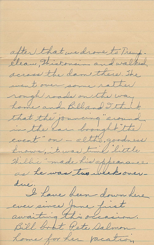 Reverse of first page of letter from Louise Kampa to Mrs. G. F. Windhurst, dated June 14, 1937