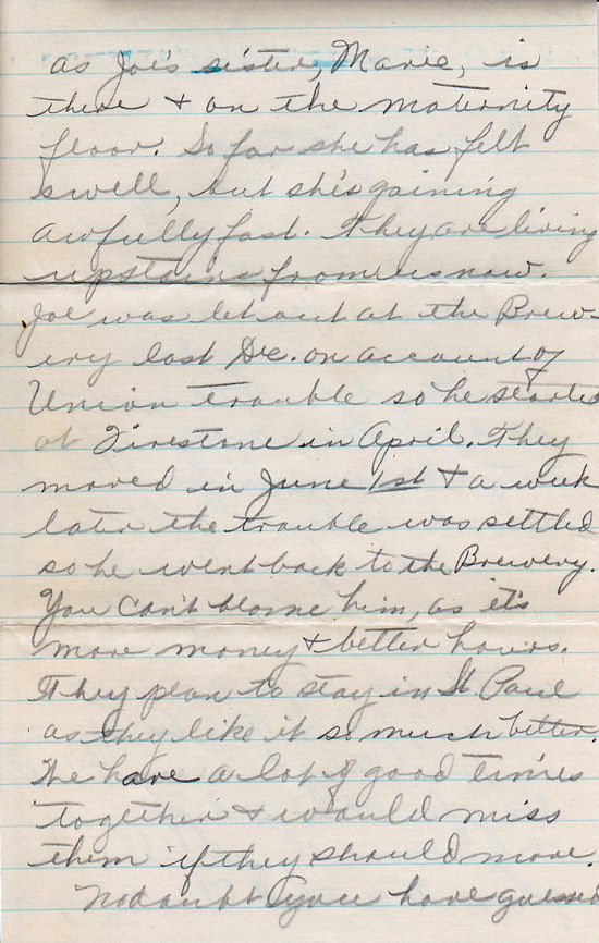 Reverse of page 1 of letter from Dorothy Kampa to Mr. and Mrs. H. R. Kirkpatrick dated July 1, 1942