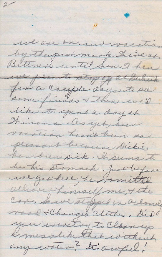 Page 2 of letter from Dorothy Kampa to Mr. and Mrs. H. R. Kirkpatrick dated July 1, 1942