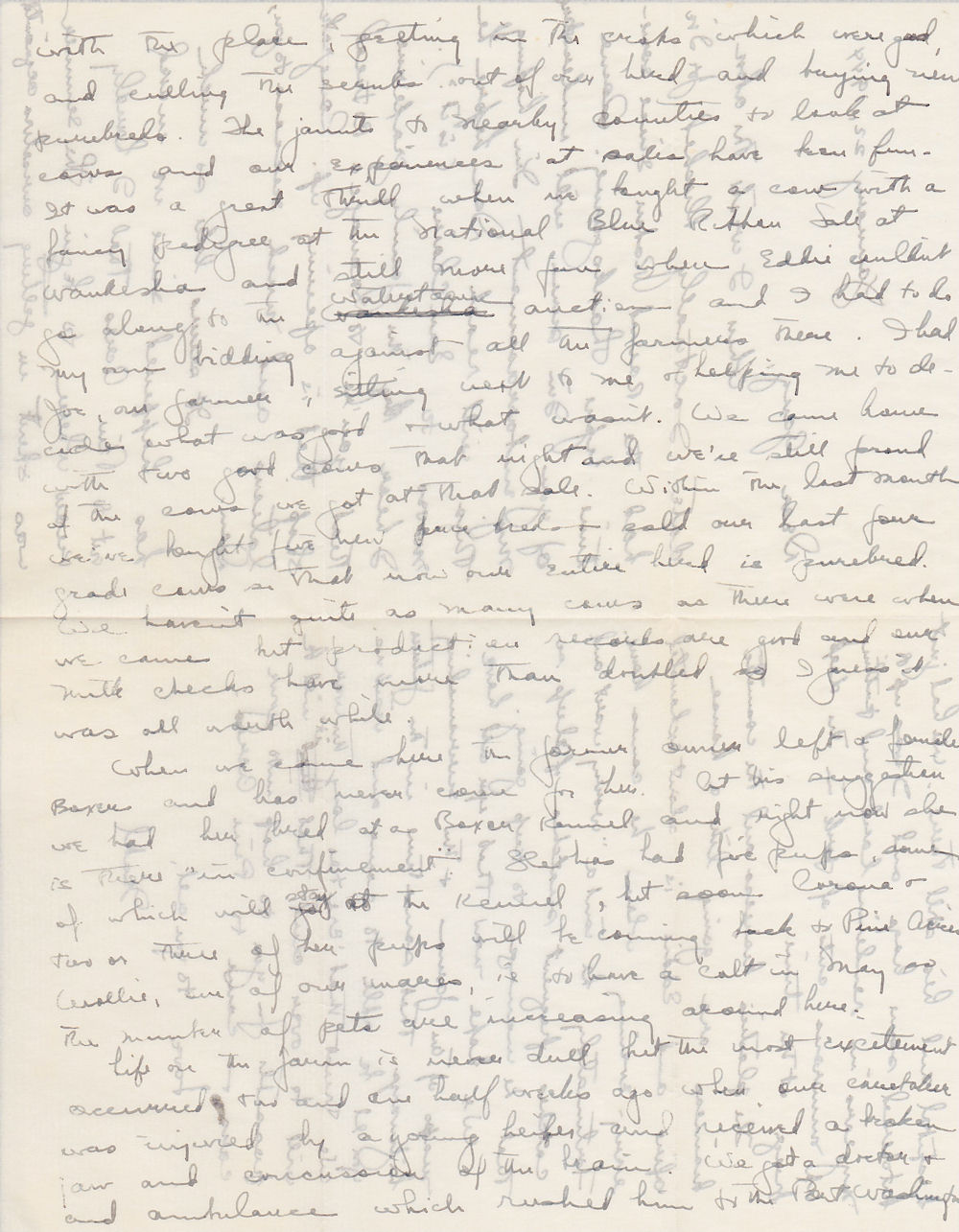 Second page of letter from Isabel Kampa to Gang, dated Jan. 22, 1944