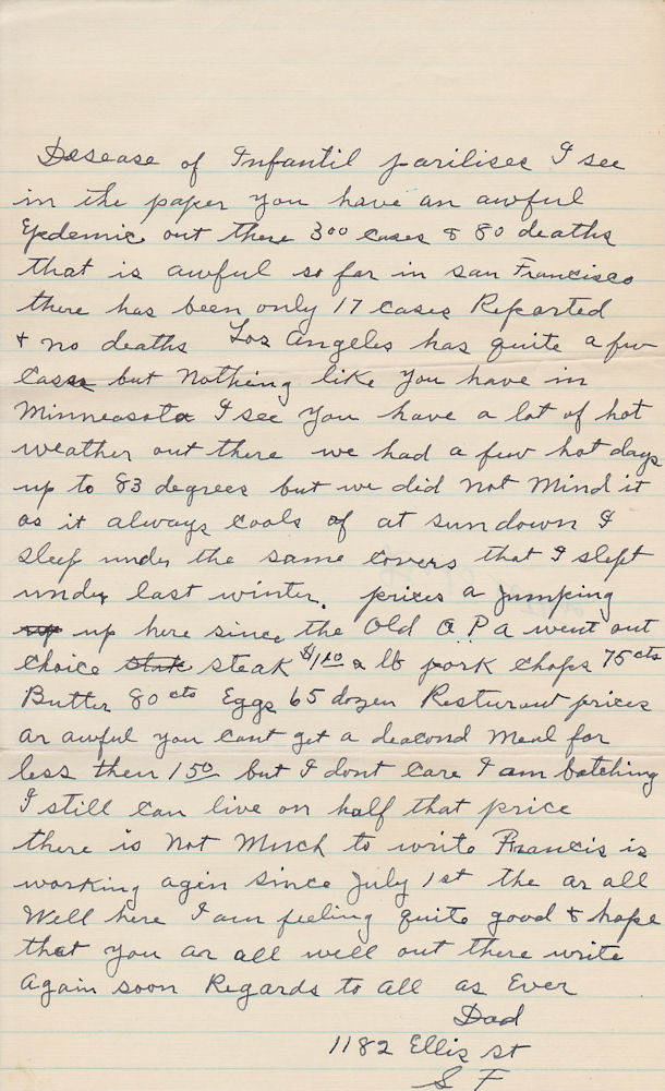 Second page of letter from Louise Kirkpatrick to sister Mrs. J. M. Munson, dated Sept. 17, 1953