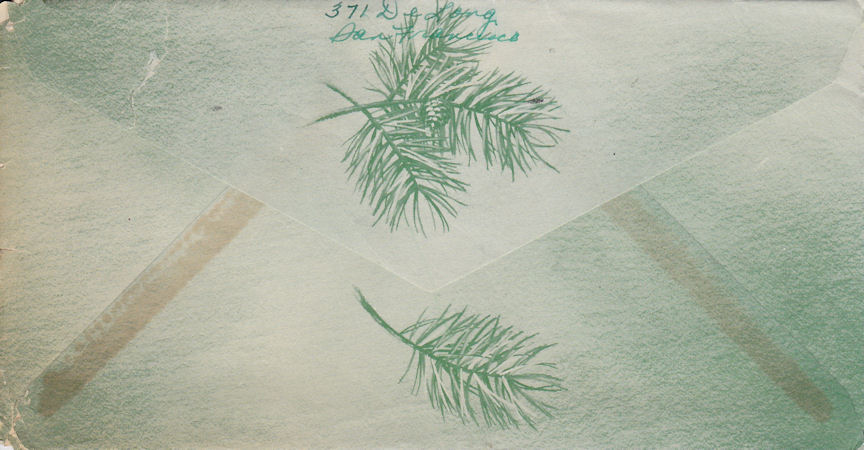 Back of envelope of letter from Louise Kirkpatrick to her sister, Mrs. J. M. Munson, dated March 2, 1948