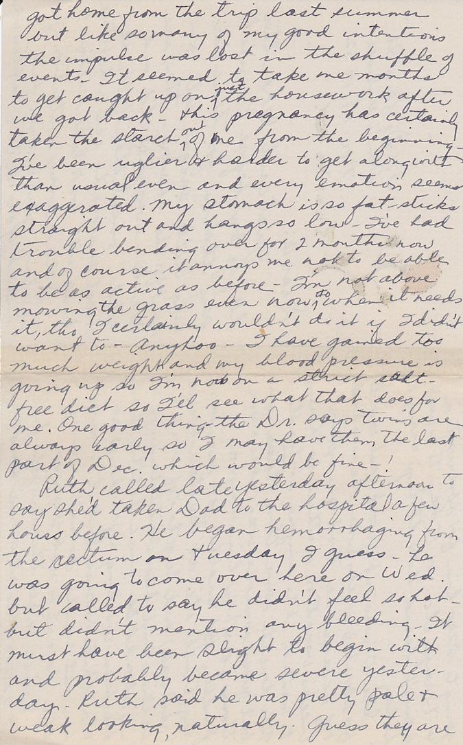Second page of letter from Louise Kirkpatrick to sister Mrs. J. M. Munson, dated November 14, 1952