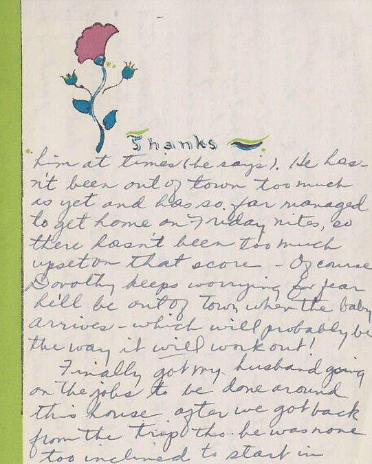 Fourth page of letter from Louise Kirkpatrick to sister Mrs. J. M. Munson, dated November 14, 1952