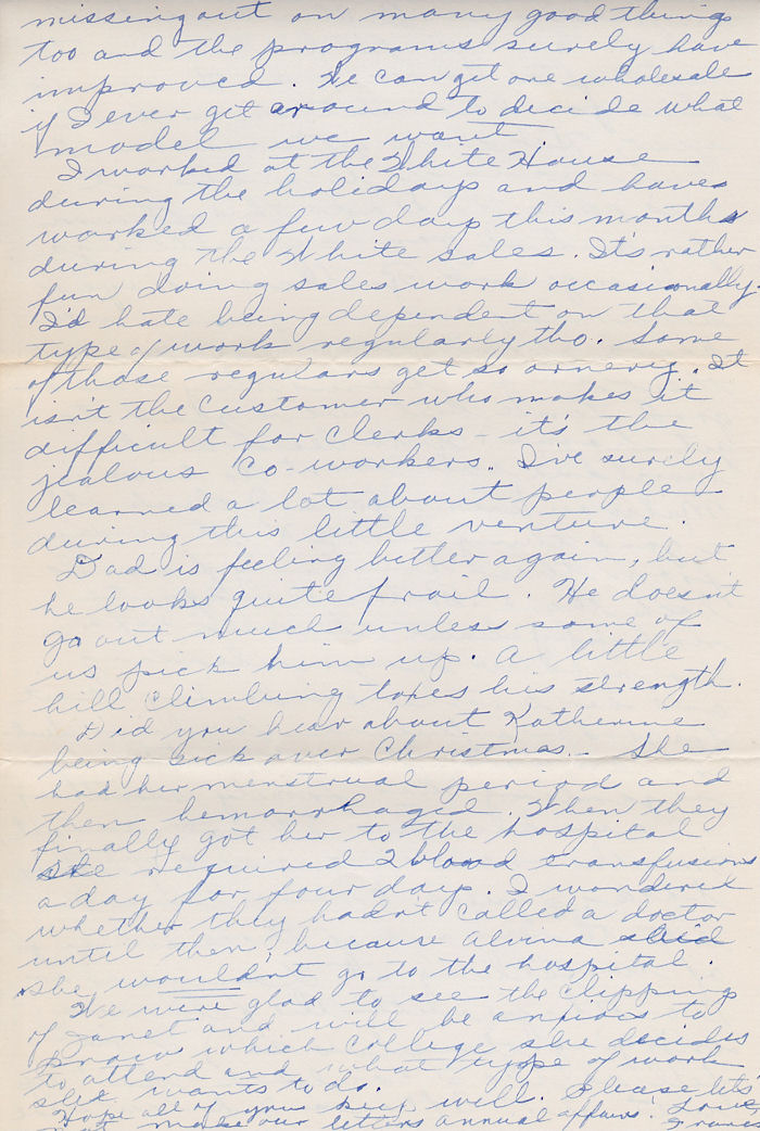 Page 3 of letter from Mrs. George Windhurst to Mr. and Mrs. John M. Munson, postmarked Jan. 17, 1953