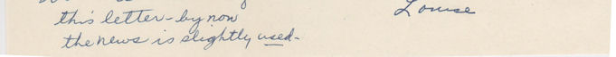 Bottom of last page of letter from Louise Kirkpatrick to sister Mrs. J. M. Munson, dated Sept. 17, 1953