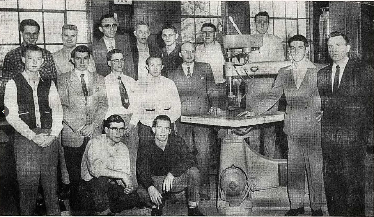 Northeast Missouri State Teachers College, 1955, with Lawrence Bonderer