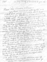 First page of letter from Ruby Stickney (n&eacute;e Rhoades) to her great-grandchildren, dated Christmas 1960.