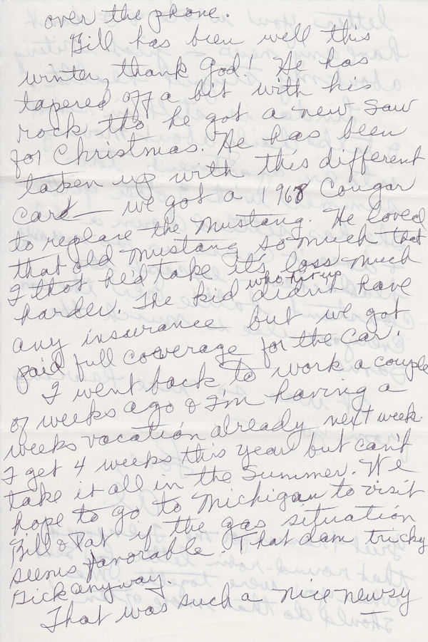 Page 4 of letter from Alvina Morse to Mr. and Mrs. H. Kirkpatrick, dated Mar. 5, 1974