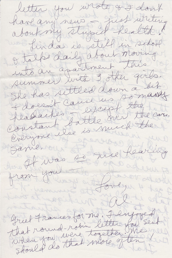 Page 51 of letter from Alvina Morse to Mr. and Mrs. H. Kirkpatrick, dated Mar. 5, 1974
