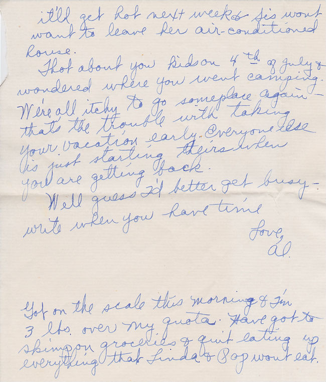 Page 3 of Alvina Morse letter to Louise Kirkpatrick and all, dated July 16, 1960