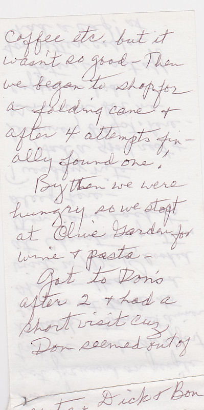 Fourth page of Louise Kirkpatrick's Hampton Inn Notes, dated Jan. 12, 1999
