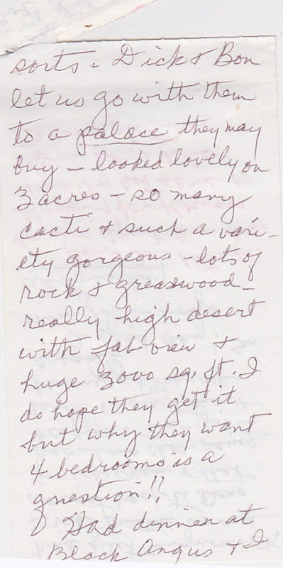 Fifth page of Louise Kirkpatrick's Hampton Inn Notes, dated Jan. 12, 1999