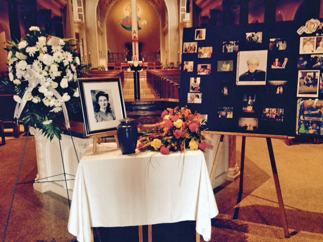 Ruth O'Konek's funeral display, Oct. 4, 2014