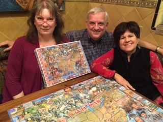 Sheila, Rick and Bonnie Kampa: Champs of the 1000 piece jigsaw puzzle