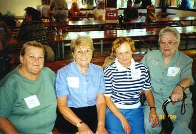 Helen Hengel, Marge Randall, Mary Ann Sebek, and Ann Hall, July 31, 1999.