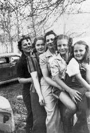 Alma, friend, Leona, Marge, and Helen.