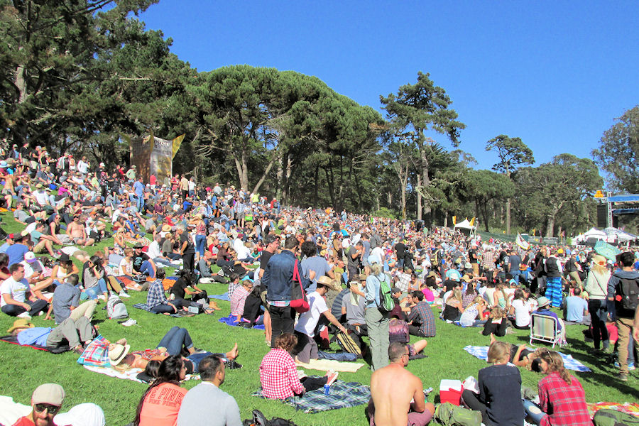 View from our blanket at the Towers of Gold Stage