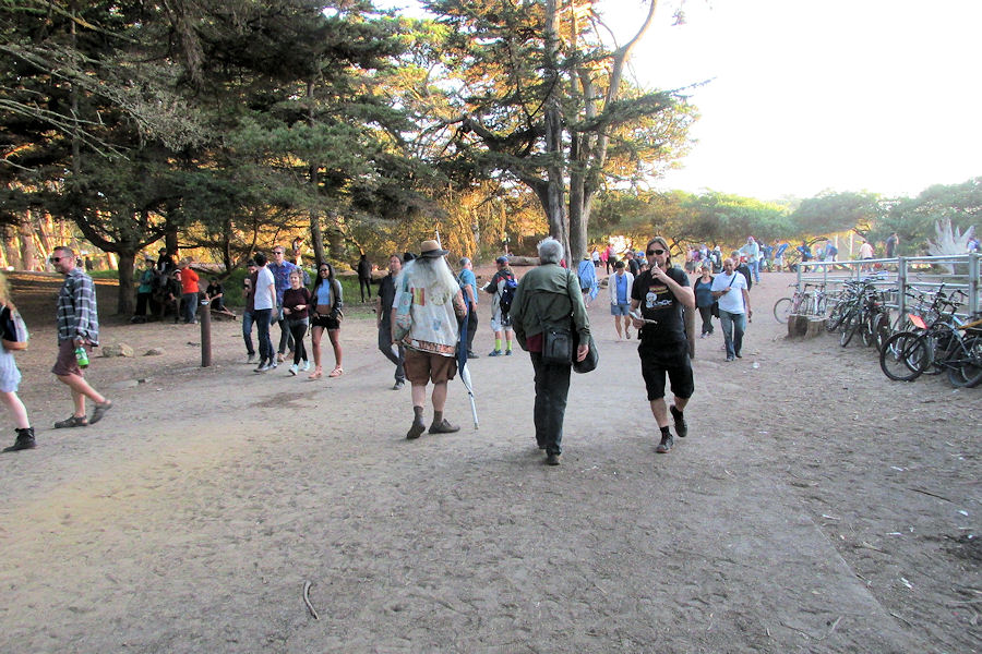 Weary but satiated fans start the trudge back to their vehicles