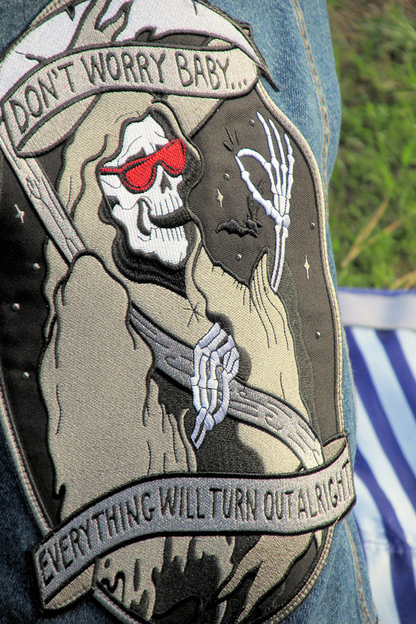 ... because we were fascinated by this back patch.