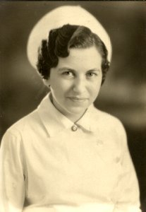 Marie C. Parent (n&eacute;e Stimler) at her graduation from Nurse's Training.