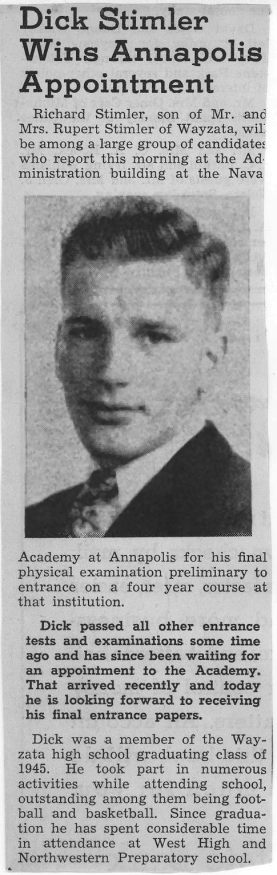 Dick Stimler Wins Annapolis Appointment