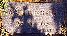 John E. Parent's Gravestone, Minden, MN.