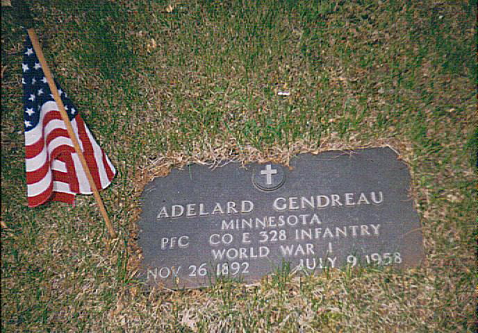 Adelard Gendreau gravestone