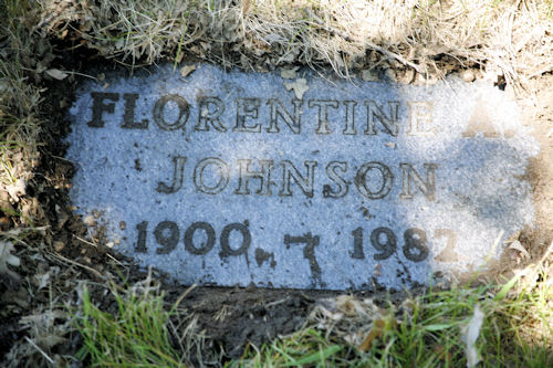 Gravestone of Florentine A. Johnson