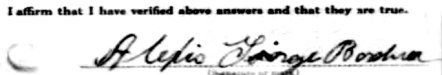 Signature of Alexis George Bordua, June 5, 1917