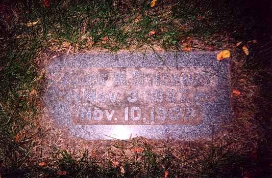 Gravestone of Alice M. Stickney, St. Mary's Cemetery, Minneapolis, MN.