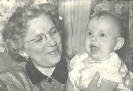 Left to right:  Alvina and Linda Morse, 1954
