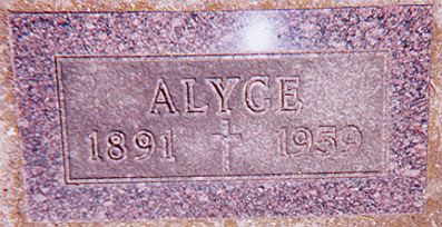 Alyce Haaf's Gravestone, Clear Lake, MN.