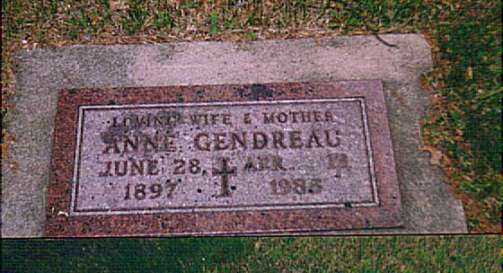 Anna Frances (Maier) Gendreau gravestone