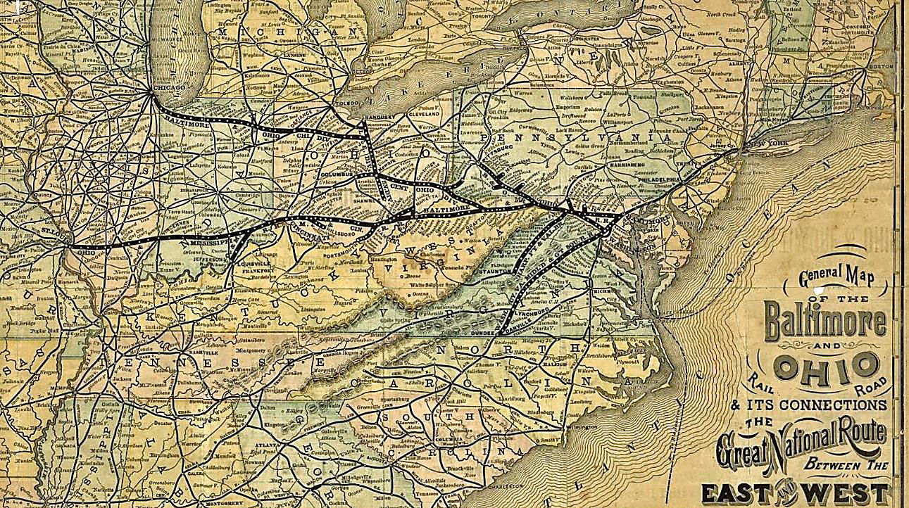Baltimore and Ohio Railroad Map