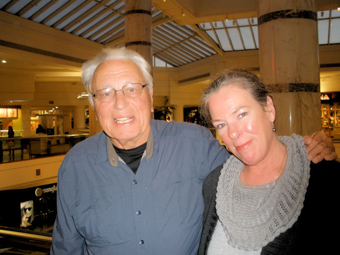 Bill Pollard and Rae Bordua, October 2013 at Stonestown Mall, San Francisco