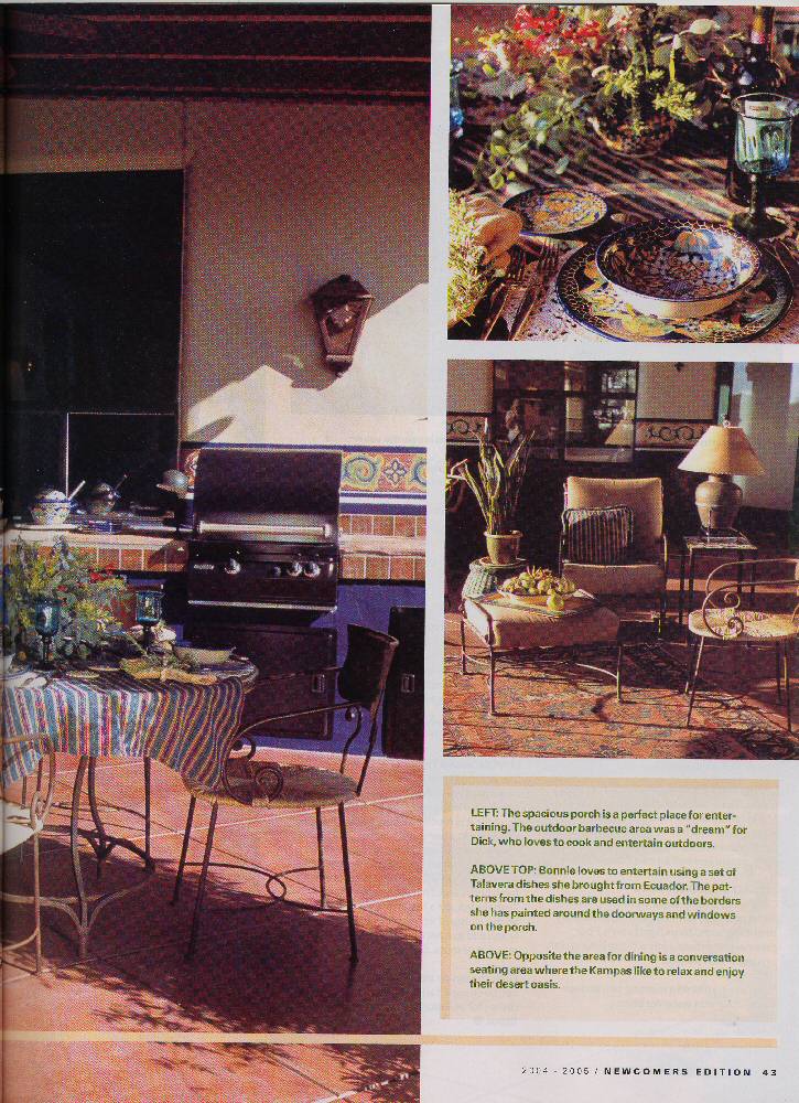 'Outdoor Galore,' p. 43, with article on Dick and Bonnie Kampa's Tucson home and lifestyle