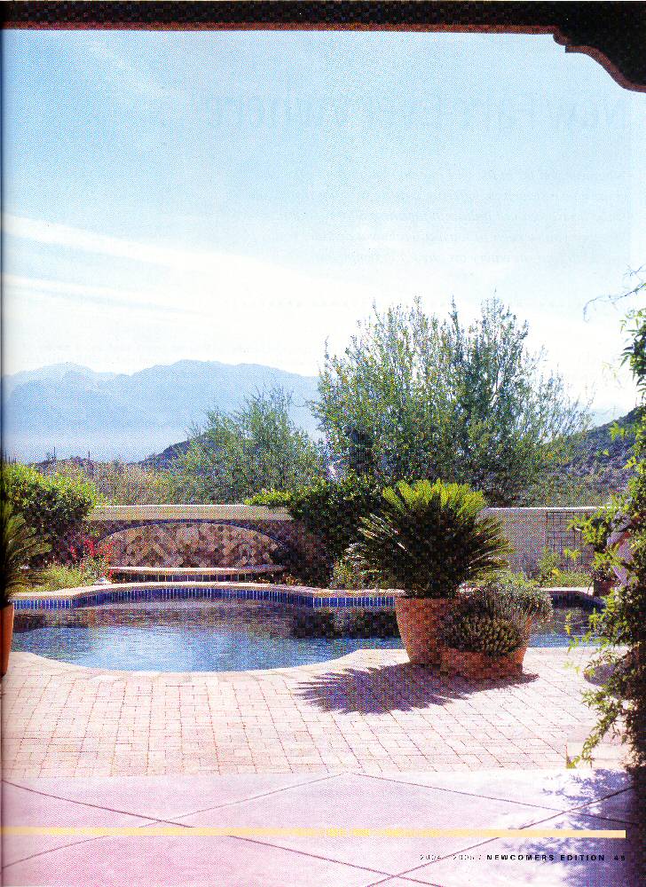'Outdoor Galore,' p. 45, with article on Dick and Bonnie Kampa's Tucson home and lifestyle