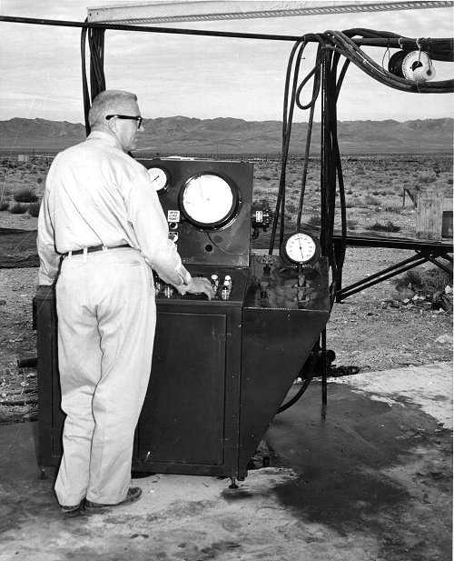 Richard Qvale at the Nevada Test Site.