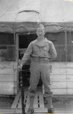 Gene at Camp Shelby, 1942.