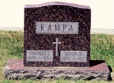 Charles T. and Helen M. Kampa's Gravestone, St. Lawrence Parish Cemetery, Duelm, MN.