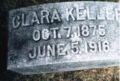 Gravestone of Clara Keller (n&eacute;e Balder).