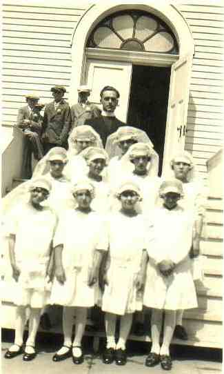 Communion Class with Father Frank Schimek, St. Francis de Sales Church, Claremont, MN.